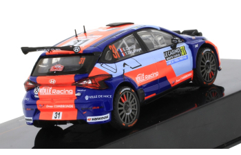 HYUNDAI I20 N Rally2 Team Hyundai Motorsport №31 Rally Montecarlo (2025) Eric Camilli - Thibault De La Haye, 2 Tone Blue White