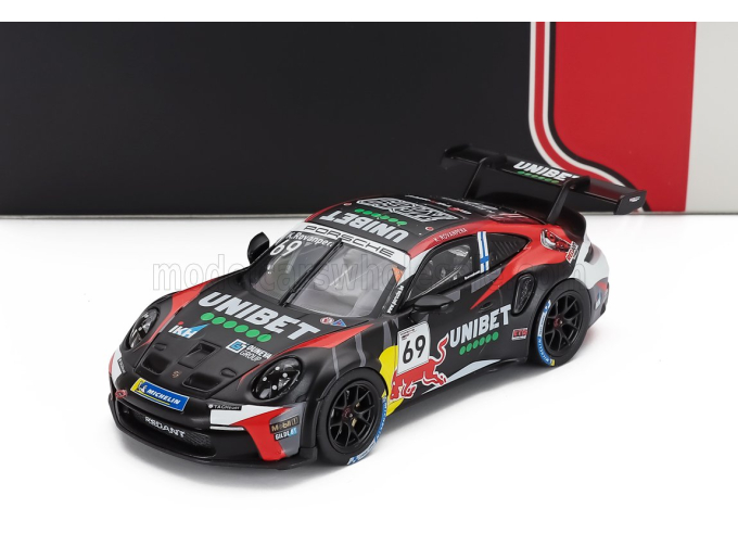 PORSCHE 911 992 Gt3 Cup Team Nationale Autoclub Excelsior №69 Winner Porsche Cup Zolder (2024) Kalle Rovanpera, Black