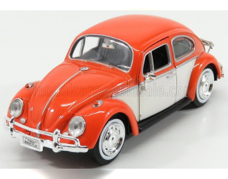 VOLKSWAGEN Beetle With Top Luggage Rack (1959), Orange White