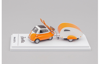 BMW Isetta with Ski and Trailer set, orange