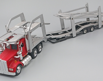 KENWORTH W900 Car Transporter, red / silver