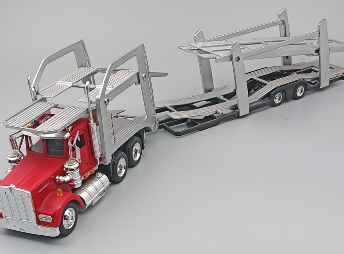 KENWORTH W900 Car Transporter, red / silver