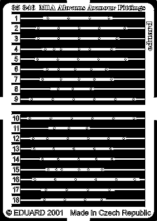 Фототравление Американский ОБТ M1A Abrams (система крепления брони)