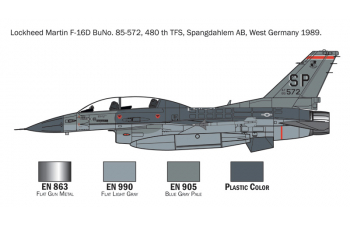 Сборная модель LOCKHEED MARTIN F-16c/d Fighting Night Falcon Caccia Airplane (1978) (подарочный набор)