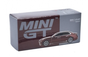 BMW i7 xDrive60 LHD (2023), dark red