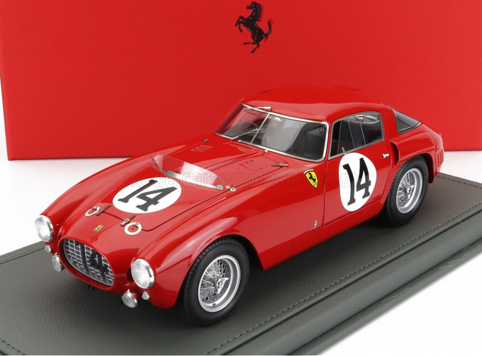 FERRARI 340mm 4.1l V12 S/n0322 Team Scuderia Ferrari N 14 24h Le Mans 1953 G.farina - M.hawthorn - Con Vetrina - With Showcase, Red