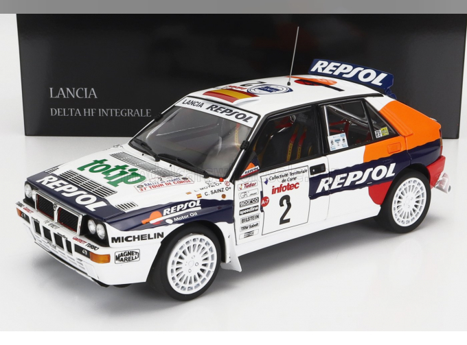 LANCIA Delta Hf Integrale Evoluzione Repsol N 2 4th Rally Tour De Corse (1993) C.Sainz - L.Moya, White Blue Orange