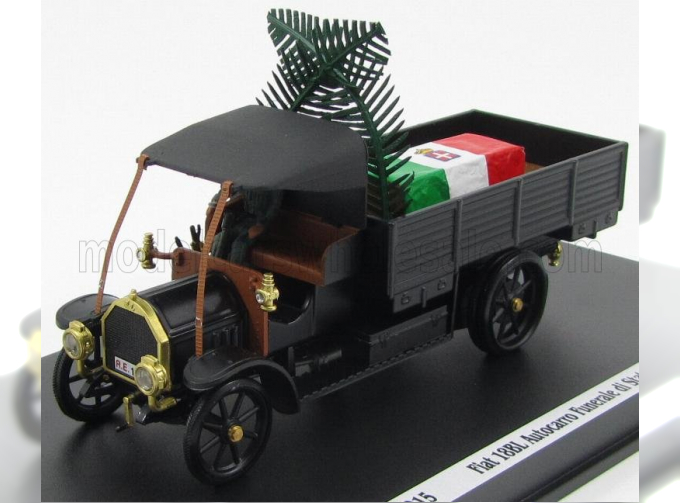 FIAT 18bl Truck Esercito Italiano - Carro Funebre - Hearse - Funeral Car - Funerale Di Stato (1915) - 100th Anniversary La Grande Guerra, Black