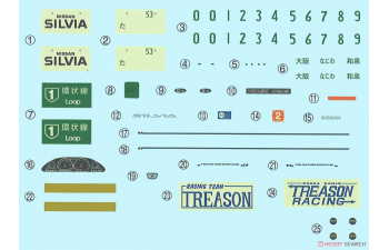 Сборная модель NISSAN Naniwatomoare Silvia Q's (S13) Gussan Ver. Racing Team Treason