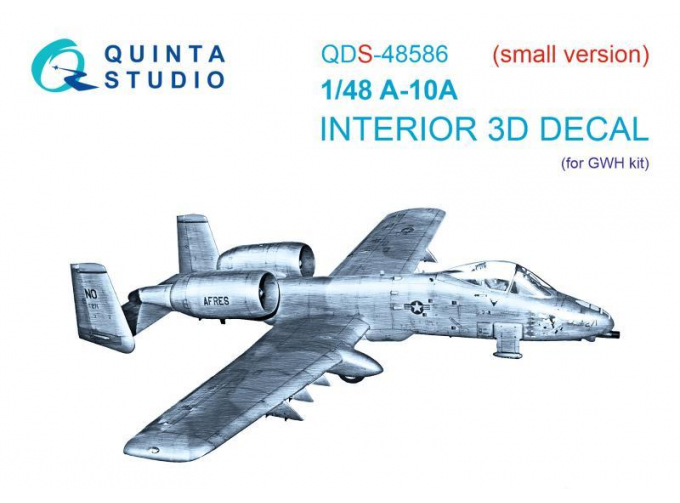 3D Декаль интерьера кабины A-10A Warthog (GWH) (малая версия)
