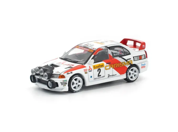 MITSUBISHI Lancer Evolution IV Monte Carlo Rally (1998), white/red/orange 