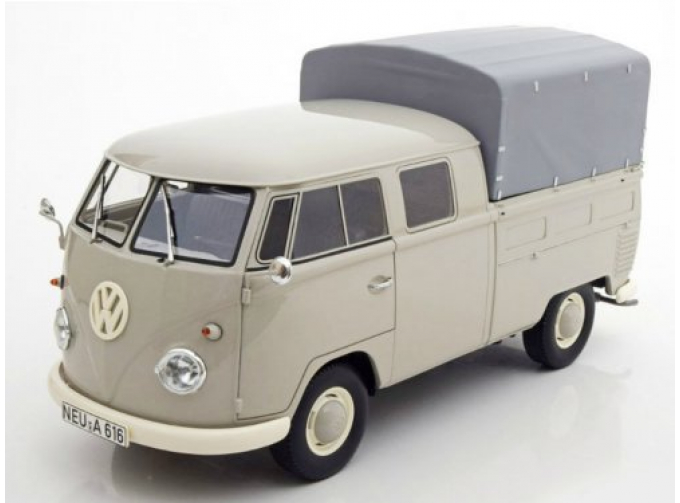 VOLKSWAGEN T1 пикап двойная кабина с тентом 1960 Light Grey