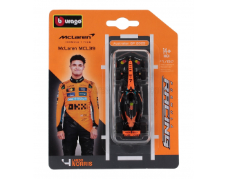 McLAREN F1 Mcl39 Team Mclaren №4 World Champion Season (2025) Lando Norris, Orange Black