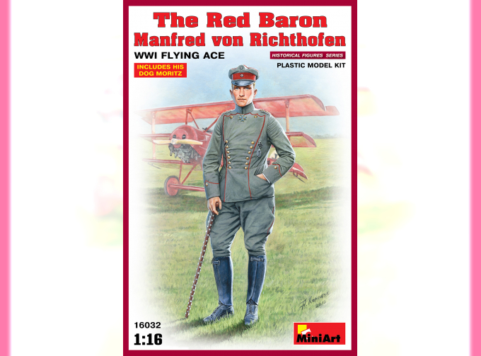 Сборная модель Фигуры THE RED BARON Manfred von Richthofen WWI FLYING ACE