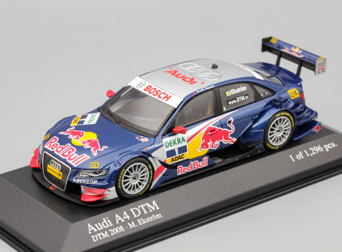 AUDI A4 DTM #1 "RED BULL Team Abt Sportsline" Ekstroem DTM (2008), blue / silver