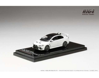 MITSUBISHI Lancer Evolution X Final Edition with engine display model, white pearl with black roof
