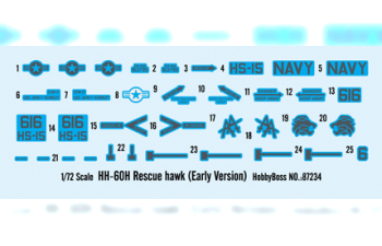 Сборная модель HH-60H Rescue Hawk (Early Version)