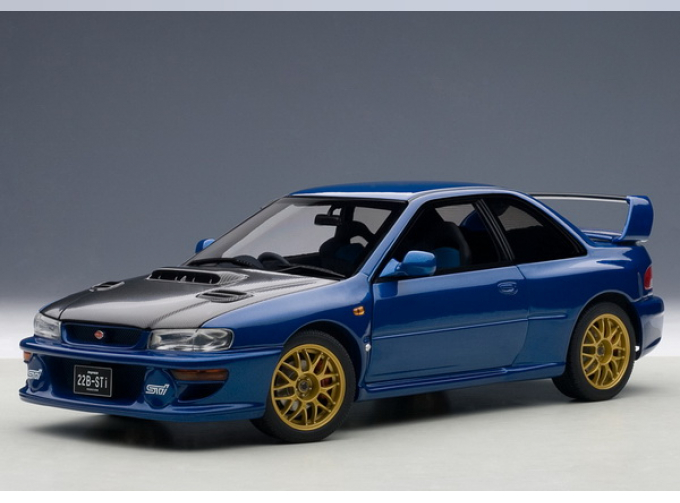 Subaru Impreza 22B upgraded version 1998 (blue / carbon fiber bonnet)