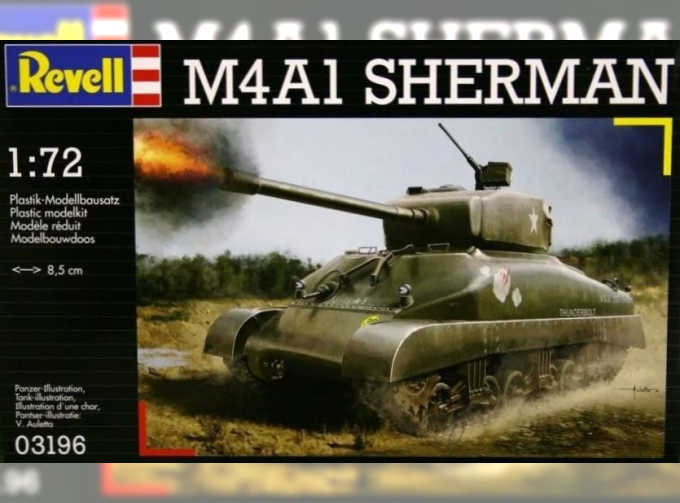 Сборная модель Американский средний танк M4A1 Sherman