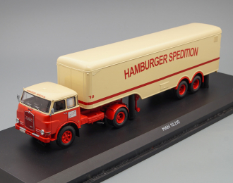 MAN 10.210 Truck Hamburger Spedition, beige / red