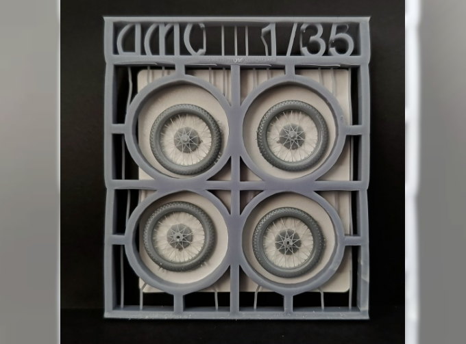 Комплект колёс для модели Tamiya 35384 (Zundapp Ks600)