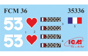 Сборная модель FCM 36 с французским танковым экипажем