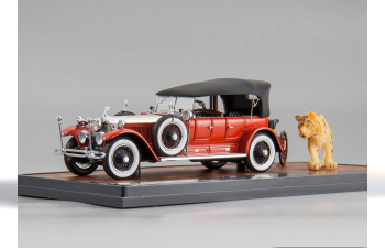 ROLLS-ROYCE Phantom Torpedo HRH #23RC "Maharaja of Kota" by Barker with canon, Tiger Edition, red / black