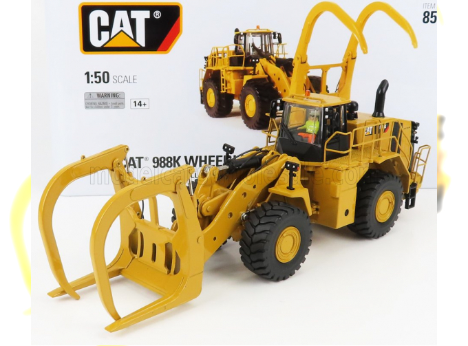 CATERPILLAR Cat994k Ruspa Gommata - Scraper Tractor Wheel Loader With Log Grapple, Yellow Black