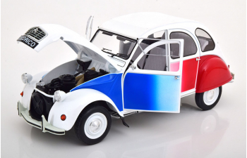 CITROEN 2CV, white/rot/blue