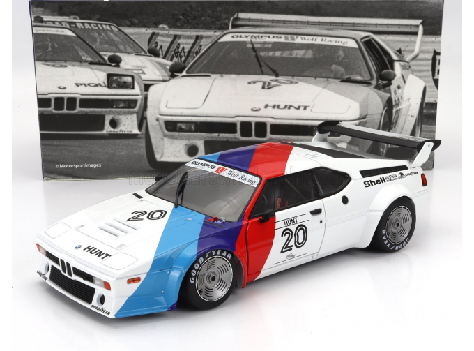 BMW M1 M88 3.5l Team Bmw Motorsport №20 Procar Series (1979) James Hunt, White Blue Red