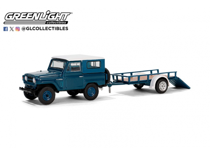 NISSAN Patrol 4x4 Hard Top c прицепом (1961), Blue/White