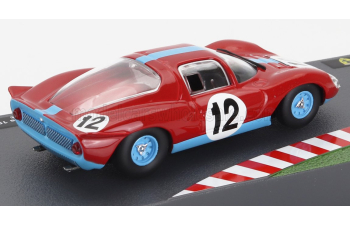 FERRARI Dino 206s Coupe Team Maranello Concessionaires №12 1000km Spa (1966) Richard Attwood - Jean Guichet,  red / blue