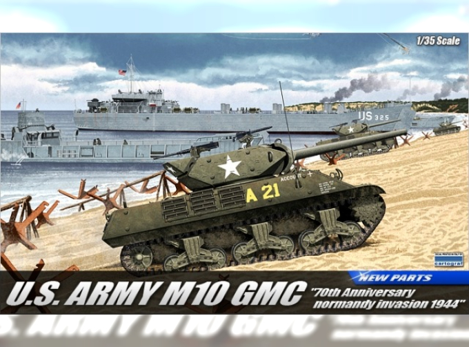 Сборная модель САУ US ARMY M10 GMC "Anniv.70 Normandy Invasion 1944"