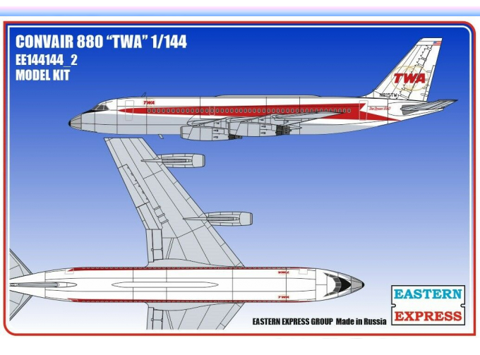 Сборная модель Авиалайнер Convair 880 TWA