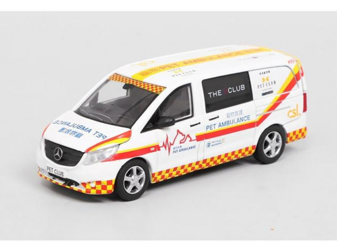 MERCEDES-BENZ Vito H.K. Pet Ambulance with kitten (2020), white/red