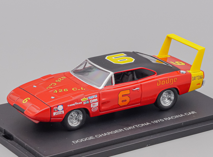 DODGE Charger Daytona (1970) Racing Car, red / black / yellow
