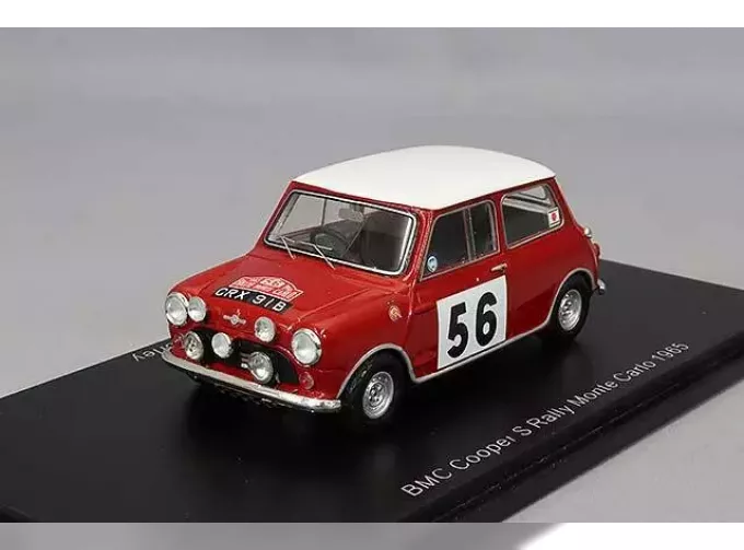 MORRIS Mini Cooper S №56 Rally Montecarlo (1965) P.Hopkirk - H.Liddon, Red White