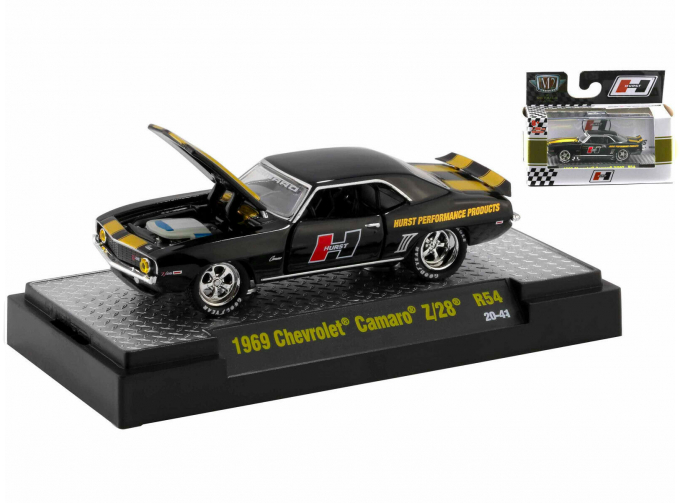 CHEVROLET Camaro Z/28 "Hurst" 1969, Black with Gold Stripes