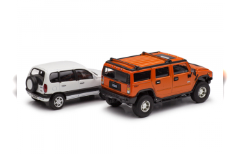Набор HUMMER H2 Оранжевый и NIVA CHEVROLET белый