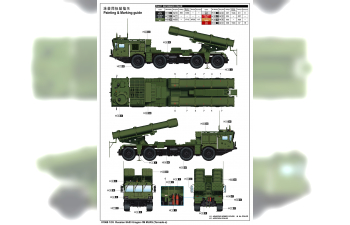Сборная модель Ракетный комплекс Russian 9A53 Uragan-1M MLRS (Tornado-s)