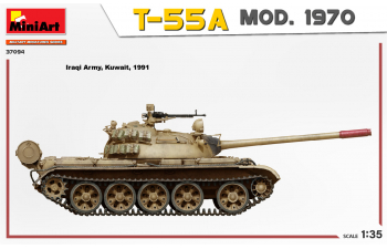 Сборная модель Советский танк Т-55А 1970 г. С интерьером