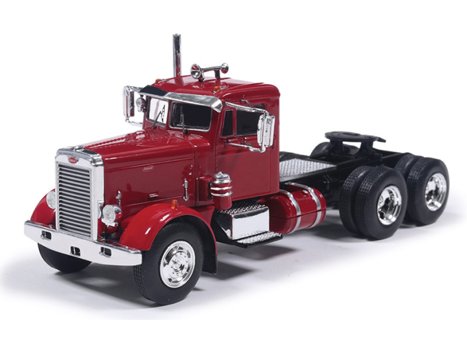 PETERBILT 281 Tractor Truck 3-assi (1963), burgundy