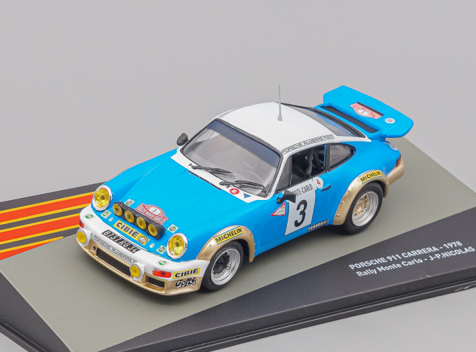 PORSCHE 911 Sc 3.0l Gitanes (night Version) №3 Winner Rally Montecarlo (1978) Jean Pierre Nicolas - Vincente Laverne, Blue White