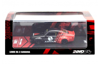 MAZDA Rx-3 LBWK #3 Savanna Advan, black/red