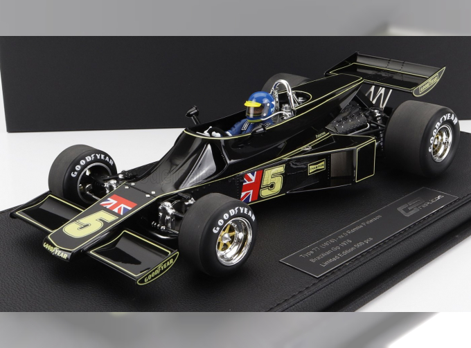 LOTUS F1 77 John Player Team Lotus N 5 Brazilian Gp (with Pilot Figure) 1976 Ronnie Peterson, Jps Black Gold