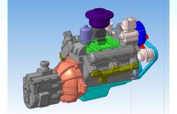 Сборная модель Двигатель ЗИL-130, КАЗ-608, ЛАЗ