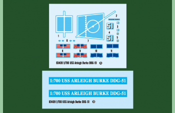 Сборная модель USS Arleigh Burke DDG-51