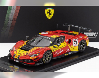 FERRARI 296 Gt3 3.0l Twin Turbo V6 Team Af Corse №71 24h Spa (2024) David Vidales – Vincent Abril – Thomas Neubauer, Red Yellow