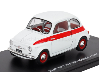 FIAT 500 Sport (1959) - Con Vetrina - With Showcase, White Red