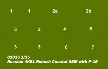 Сборная модель ракетный комплекс Russian 4K51 Rubezh Coastal ASM with P-15